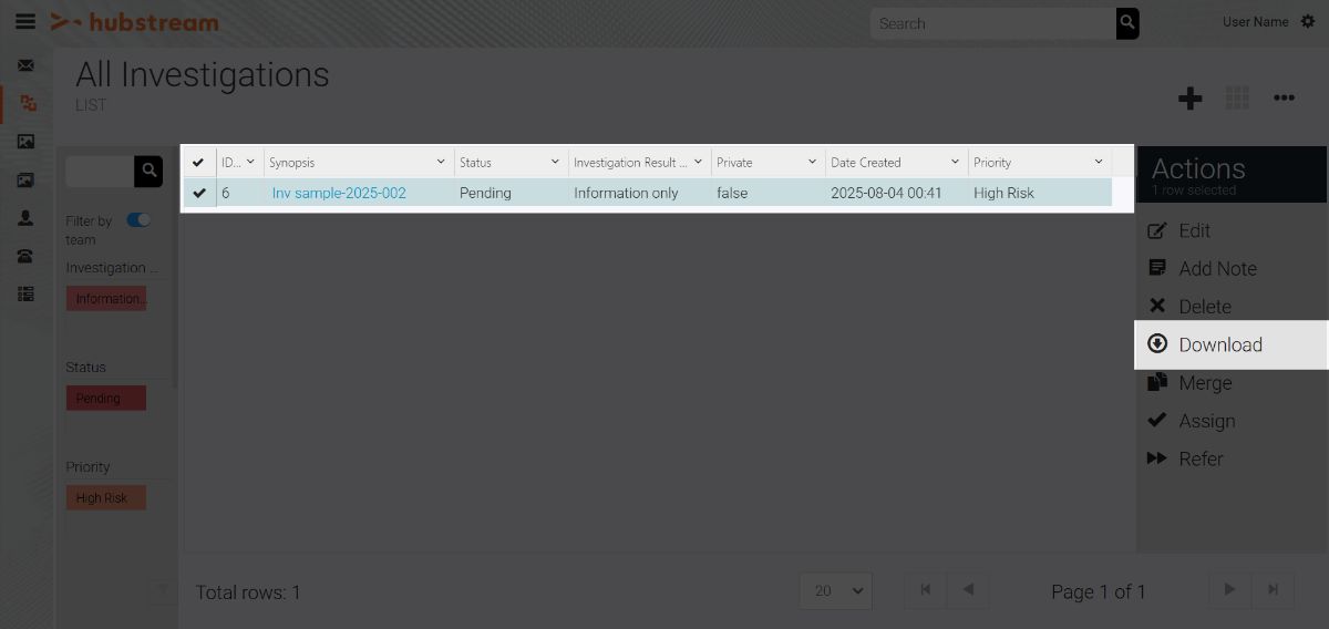 investigation download